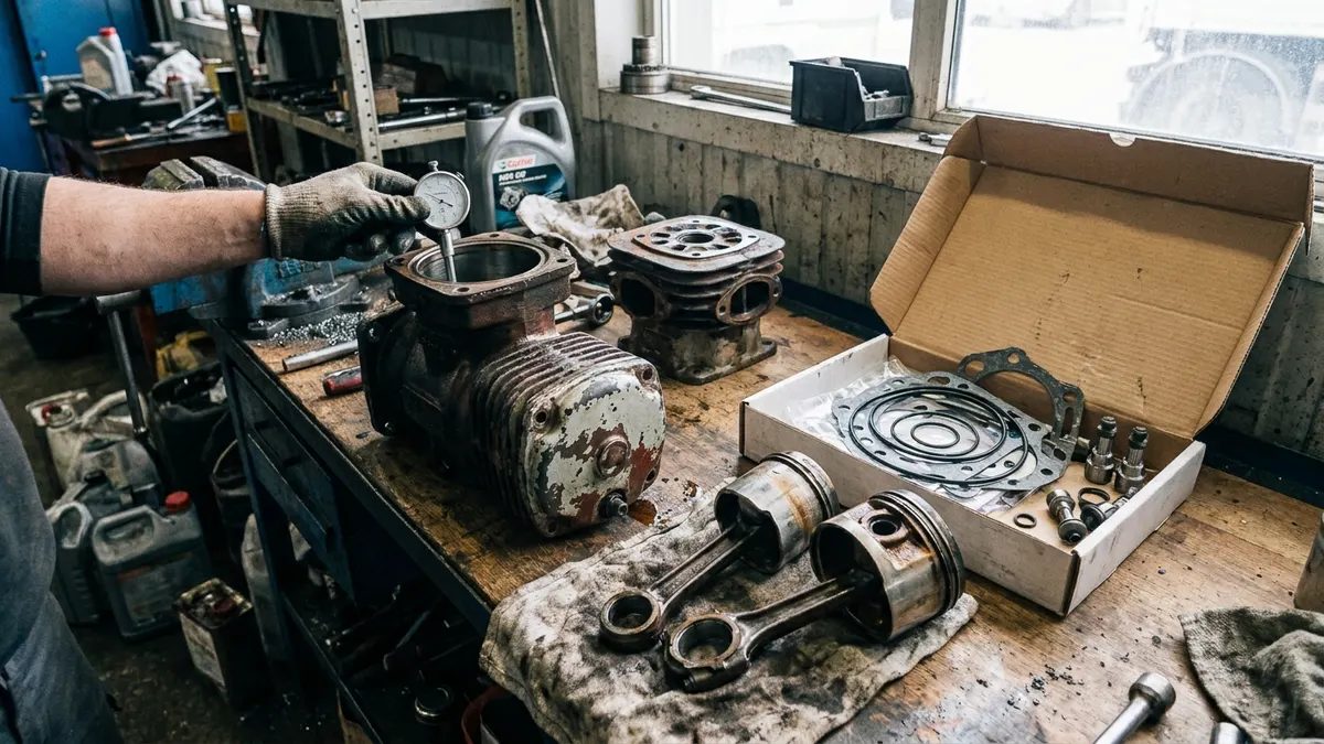Air Compressor Piston Rings: Wear, Oil Passing, and What a Ring Kit Covers