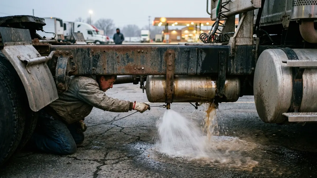Draining Air Brake Tanks: Why, How, and What the Drainage Tells You